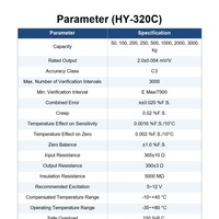 Capteur de force à cisaillement haute capacité 1000 kg HY-320C en acier inoxydable étanche haute précision robuste pour applications électroniques