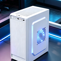 Boîtier PC Micro ATX RGB en gros, noir, mini-tour, compatible avec alimentation ATX, ventilateur 120 mm, châssis compact pour jeux et bureau, personnalisable, en stock