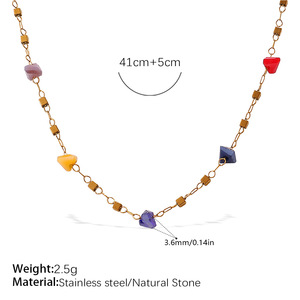 Gold Plated <b>Beaded</b> <b>Necklace</b> With Colorful Crystal Rhinestones Bohemia Style Women's Party Jewelry Gift - Product Image 4