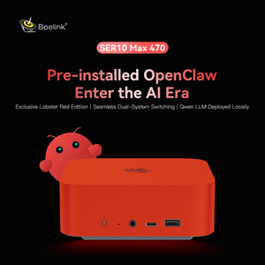 Mini <span class=keywords><strong>Computer</strong></span> SER10 MAX/HX470 2026 all'ingrosso, con OpenClaw preinstallato, AMD Radeon 890M, Edizione Limitata Lobster Red - Product Image 4
