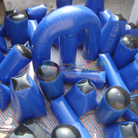 Ensemble de bunkers gonflables pour tir à l'arc et paintball, avec pompe, parcours d'obstacles de laser tag, couleur/taille personnalisables, incluant maillot de paintball en PVC
