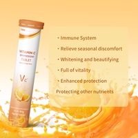 Tablet Vitamin C Effervescent OEM Grosir Suplemen Pemutih Kulit Multivitamin Effervescent 1000mg Vitamin C Effervescent