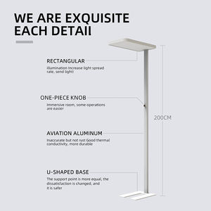 Modern Smart LED Desk <span class=keywords><strong>Floor</strong></span> <span class=keywords><strong>Lamp</strong></span> com Alumínio Pedestal Indoor Office Iluminação <span class=keywords><strong>Sunlight</strong></span> Estilo <span class=keywords><strong>Sunlight</strong></span> <span class=keywords><strong>Floor</strong></span> <span class=keywords><strong>Lamp</strong></span> Luxo - Product Image 6