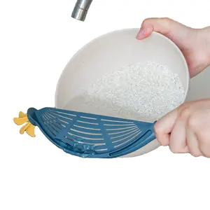 Hochwertige Küchengeräte Kunststoff Reis Wasch bürste Reichhaltiges Sieb
