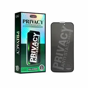 Harga faktor Anti mata-mata pelindung layar kaca Tempered Anti privasi untuk iphone 11 12 13 14 15 Pro MAX 15Plus