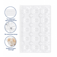 Boîte de rangement pour œufs de réfrigérateur, 15 compartiments, en PET transparent, support de plateau à œufs, carton de protection, empilable, qualité alimentaire, organisateur de cuisine