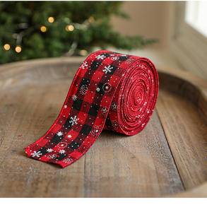 6.3cm 산타 클로스 크리스마스 트리 인쇄 리본 리본 장식 크리스마스 리본 - Product Image 6