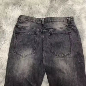 DENIMGUYS, pantalones vaqueros rasgados de talla grande para hombre, parche personalizado, estilo callejero Hip Hop, pantalones vaqueros desgastados holgados Vintage para hombre - Product Image 5