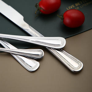 مجموعة بيع بالجملة أدوات مائدة من الفولاذ المقاوم للصدأ بتصميم ملوكي أدوات مائدة لشوكة الحلوى سكين سمك سائبة مطابخ تقديم طعام قابلة لإعادة الاستخدام معدنية - Product Image 5