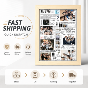 <span class=keywords><strong>Poster</strong></span> Collage del Gruppo Kpop Bangtan Boys con Cornice in Legno, Ornamento da Scrivania, Souvenir per Collezionisti, Decorazione per Casa e Ufficio, Regalo - Product Image 2