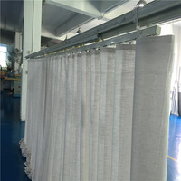 Rideaux transparents, rideau pliant en S, décoration de la maison, fenêtre française, haut classique coréen Shenzhen tissé, solide, pliable, lin 100% Polyester