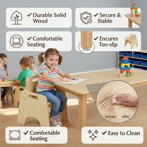 Muebles Montessori de Madera para Niños Preescolares, Juego de Mesa y Sillas para Guardería, Aula, <span class=keywords><strong>Centros</strong></span> de Aprendizaje - Product Image 2