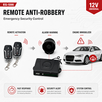 Système d'alarme de voiture universel 12V anti-hijack, anti-vol, avec immobilisateur moteur et capteur de choc double étage, contrôle de verrouillage centralisé