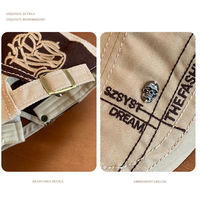 Haute Qualité Rétro Unisexe Coton Sergé Personnalisé Broderie Logo Respirant Gavroche Lvy Bérets Casquettes Sport Pêche Toutes Saisons