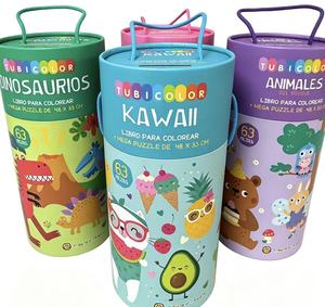Custom Eco-Friendly Food-Grade Round Kraft Paper Can, Chocolate Candy Puzzle Paper Tube Packaging <b>Container</b> - Product Image 2