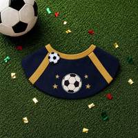 Bavoir de football rouge personnalisé style équipe nationale, bandana pour animaux de compagnie à thème football, costume de football pour chats et chiots