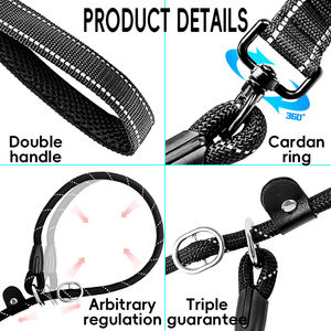 Tali kekang anjing mewah kualitas Premium nilon kuat dan kokoh nyaman sangat tahan lama untuk persediaan hewan peliharaan mendaki gunung - Product Image 6