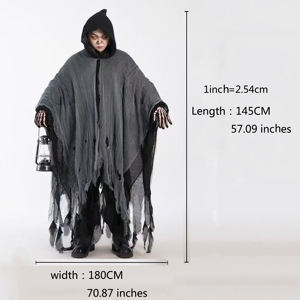 Fès chapeau de fête fantôme forme Photo Studio accessoires sorcière Zombie squelette diable montre cape vente chaude Cosplay Halloween Costume - Product Image 2