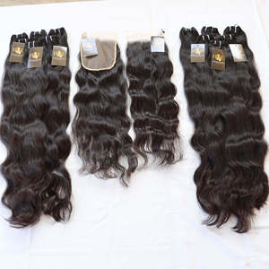 Vente en gros de cheveux vierges bruts 4x4 5x5 6x6 7x7 Cheveux vierges Hd à cuticule alignée 13x413x6 Cheveux Hd à lacet frontal avec faisceaux de cheveux - Product Image 2