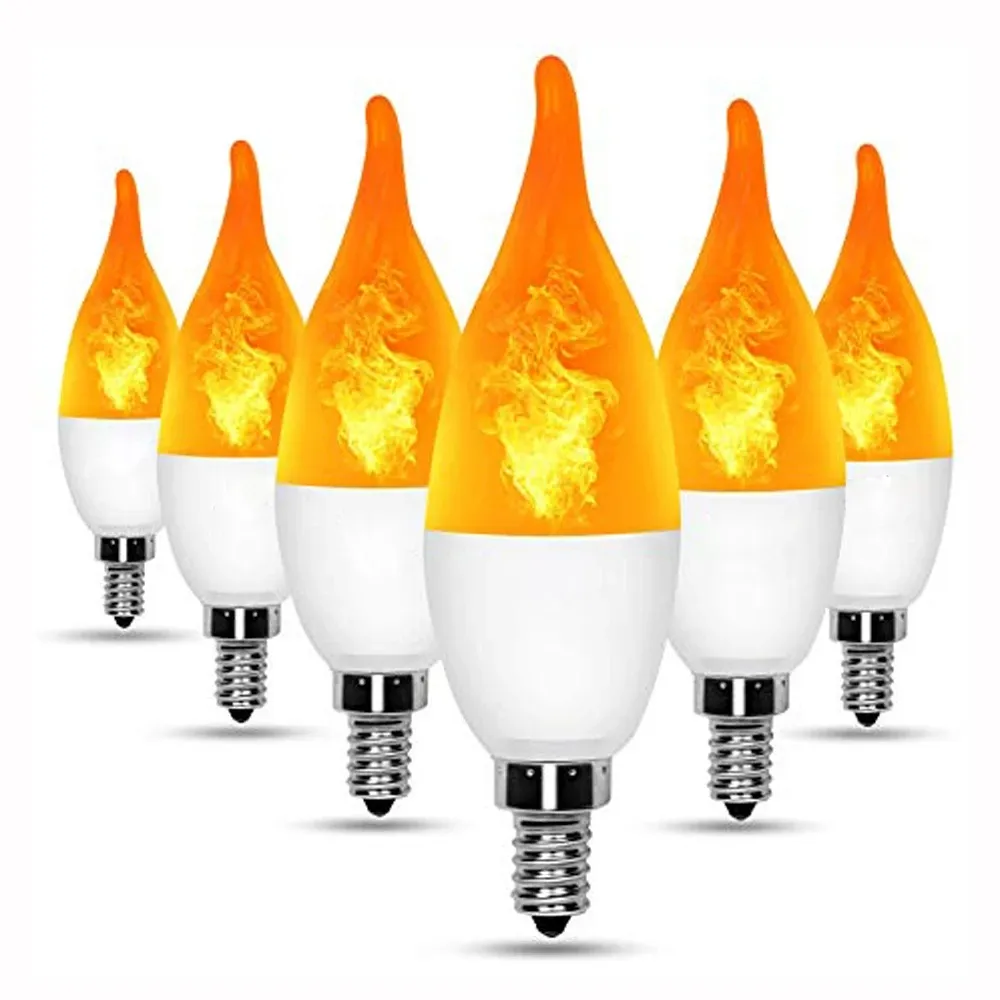 9W E14 E27 B22 85-265V Luces Home Aksesoris Lilin LED Light Bulb