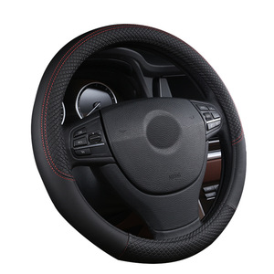 Elegante Funda Universal de Cuero Suave para <span class=keywords><strong>Volante</strong></span> de <span class=keywords><strong>Coche</strong></span> con Diseño en Relieve Decorativo para Estilo Interior - Product Image 1
