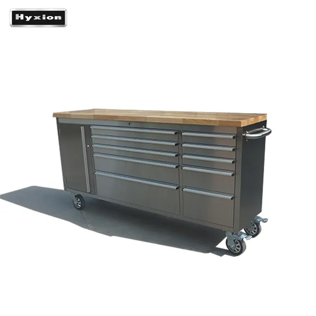 hyxion 72 inch metal drawer parts cabinet STORAGE LOCKER TROLLEY SET for garage