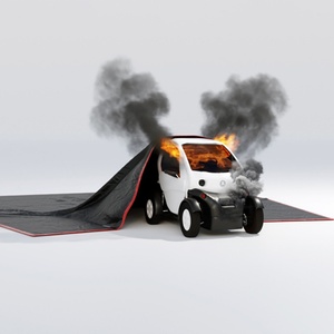 Personalizable, Extra Grande, 6*8m/1100 ℃   Manta Ignífuga de Silicona para Vehículos Eléctricos, Protección Contra Incendios en Automóviles - Product Image 2