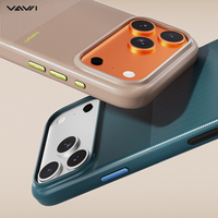 Étui de téléphone VAWI B403 antichoc en PC avec motif antidérapant, logo personnalisé, pour iPhone 15 16 17 Pro Max, coque magnétique