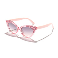 2026 New Neon Rhinestone Eye Sunglasses Cute Baby Styling, Anti UV