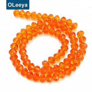 Fabricant de perles en verre cristal Oleeya Rondelle, perles en verre pour la fabrication de bijoux - Product Image 4