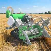 Mini Moissonneuse-batteuse automatisée pour riz et blé, à moteur diesel, sur chenilles, pour usage agricole