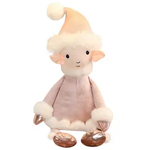 Factory Custom elf plushies Lovely soft Fairy Plush doll with Winter Dress Custom Design animal Plush Toys