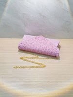 Pochette de soirée en strass dorés, sac à main plissé en cristal pour femme, idéal pour mariage et bal de promo