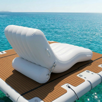 Transat gonflable ergonomique en forme de S, fin, confortable et léger, avec anneaux en D pour ancrage sur la plage ou comme île flottante en mer ou en piscine