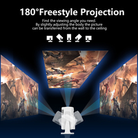 Projecteur Android Mini HY320 Amélioré Portable 4K WIFI Lampe LED 720P Projecteur de Jeu Manettes Sans Fil Système Android 13