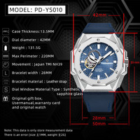 Reloj de Pulsera para Hombre PAGANI DESIGN 2023, 42 mm, Automático, Movimiento NH39, Cristal de Zafiro, Resistente al Agua hasta 100 m, Modelo PD-YS010, Nuevo
