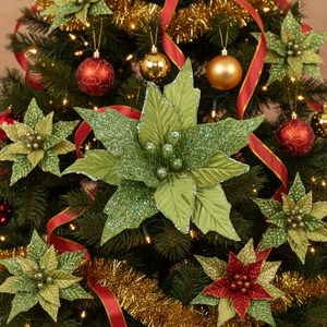 زهور اصطناعية مخصصة لعيد الميلاد مع مشبك، زينة على شكل قوس، زهور للطاولات، تزيين طاولات التخرج، مصنوعة يدويًا - Product Image 5