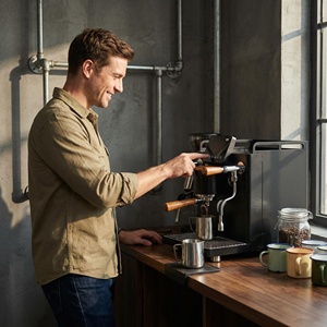 Macchina da Caffè Commerciale con Doppia Caldaia 1L+4L, Pannello di Controllo Touch Screen, 100 Tazze al Giorno, Macchina per Espresso Professionale - Product Image 6