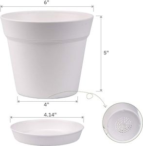 Vente chaude Holland Market Pot carré en plastique blanc Seau pour plantes à fleurs - Product Image 2