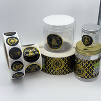 Autocollant en feuille d'or avec logo en papier imprimé personnalisé Etiquette auto-adhésive pour bouteille de vinyle Autocollants d'emballage de parfum