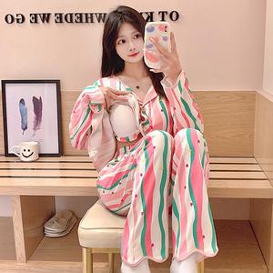 <span class=keywords><strong>Pigiama</strong></span> Intero da <span class=keywords><strong>Donna</strong></span> in Cotone a Maniche Lunghe con Apertura a Cardigan e Stampa Gatto Cartone Animato, Stile Casual Traspirante Taglia <span class=keywords><strong>XS</strong></span> per l'Autunno - Product Image 5