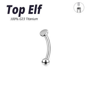 G23 ASTM F136 Titane Piercing Banane Sourcils Anneau Barbell Courbé Daith Helix Rook Boucle d'oreille Cartilage Tragus Body Jewelry - Product Image 2