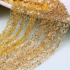 14k 18K gói màu vàng bảo vệ <span class=keywords><strong>8</strong></span> hình hướng dương long lanh chuỗi Tự Làm Thủ Công bán thành chuỗi vòng cổ - Product Image 4