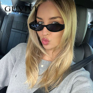 نظارات شمسية جديدة مثيرة برتقالية اللون للنساء باللون الأسود والبني للصيف نظارات شمسية فريدة مستقطبة ريترو صغيرة بيضاوية للعين القطة ظلال - Product Image 2