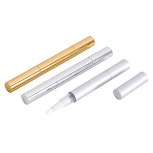 Tube cosmétique vide en gros 2ml 3ml 5ml, tube à gloss ou huile à lèvres doré/argenté, stylo rotatif - Product Image 5