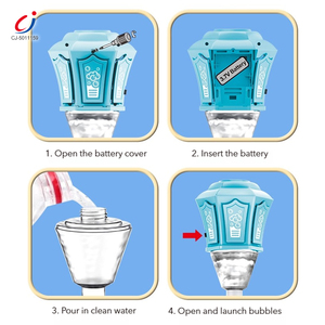 Chengji Summer Outdoor <strong>Bubble</strong> Gun Electronic Soap Blowing <strong>Machine</strong> Street Lamp Shape Fun <strong>Bubble</strong> <strong>Machine</strong> with Light - Product Image 2