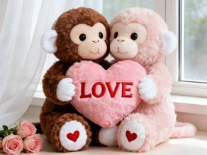 Adorable Juego de Peluches de <span class=keywords><strong>Mono</strong></span>, Abrazos Acogedores, Dulces Sorpresas, Regalo Romántico Perfecto - Product Image 3