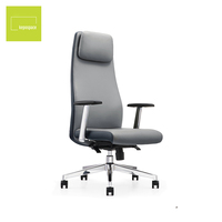 Chaise de bureau de direction en cuir PU de luxe, fauteuil de direction à dossier haut, mobilier de bureau, chaise de direction en cuir à dossier haut