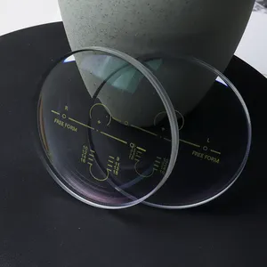 Lentes de óculos PGX de alto índice 1.74 UV420 de corte azul óptico fotocrômico de forma livre e revestimento giratório progressivo em várias cores