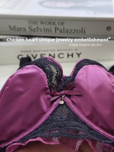 Soutien-gorge push-up ultra-fin et sexy à motif floral et oreilles de <span class=keywords><strong>lapin</strong></span> pour femme, pour poitrines généreuses, avec armatures souples et trois crochets de maintien. - Product Image 2